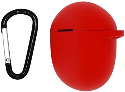 Dhavals shoppe Anti-Fall Full Protective Silicone Case Cover for Realme Buds Air Pro - Red (Airpods Not Included)