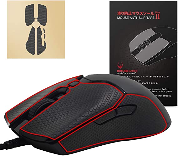 Hotline Games Mouse Anti-Slip Grip Tape for Razer Viper Mini Gaming Mouse Self Adhesive Design Sweat Resistant Tape Pads Mouse Side Anti-Slip Stickers Mouse Skates Elastics Refined Side Grips Pre Cut