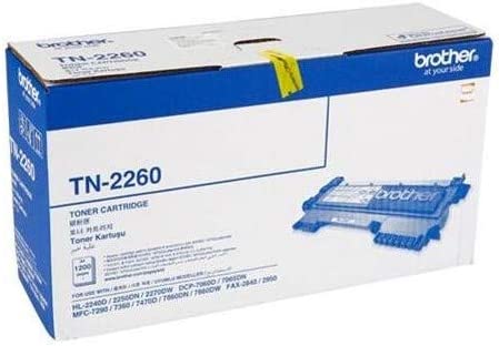 BROTHER Genuine TN-2260 Standard Yield Black Ink Printer Toner Cartridge