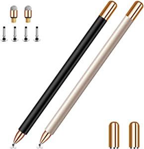 Stylus for iPad Pencil, MEKO Universal Disc Stylus Pens for All Touch Screen Devices Including Smart Phones, Computers, Tablets (2-Packs Stylus Pen with Acessories)