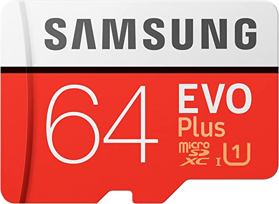 Samsung MB-MC64HA/APC 64GB EVO Plus microSD Card (2020) with SD Adapter, Class 10 UHS-I