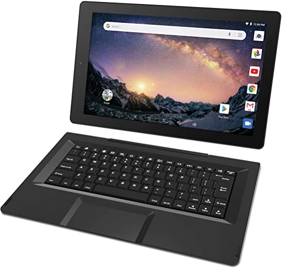 RCA Galileo 11.5" 32 GB Touchscreen 2 in 1 laptop & Tablet Computer with Keyboard Case Quad-Core 1.3Ghz Processor 1GB Memory 32GB HDD Webcam Wifi Bluetooth Android 6.0 - Charcoal