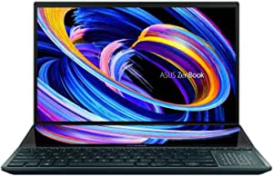 Asus Zenbook Pro Duo 15 OLED UX582H-H2007W Laptop - i9-11900H, 32GB, 1TB SSD , 15.6-inch 4K OLED - RTX 3080 8GB - Win11 - Blue