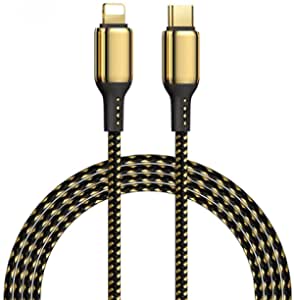 WIWU GD-103 Type-C Compatible Lightning 18K 20W Data Cable, Golden - 3m