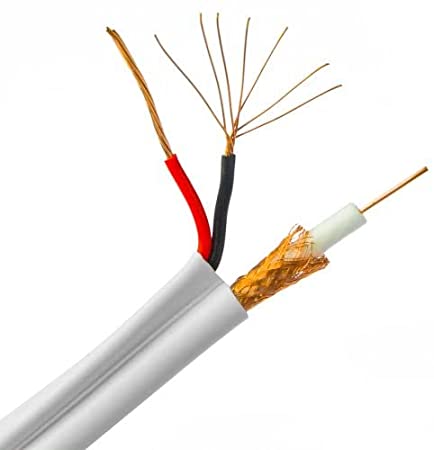 Truman 100 Meter Coaxial Cameras Cable RG58 White