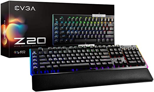 EVGA Z20 RGB Optical Mechanical Gaming Keyboard, Optical Mechanical Switches (Linear), 811-W1-20US-KR