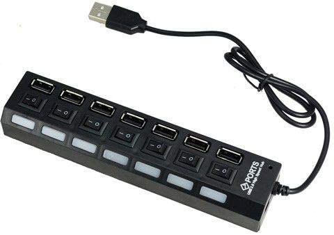 7-port Usb 2.0 Premium High Speed Hub Sharing Switchamazon91377