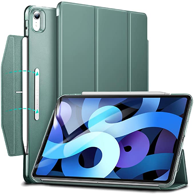 ESR Trifold Case Compatible with iPad Air 4 2020 10.9 inch [Trifold Smart Case] [Stand Case with Clasp] Ascend Series,Green