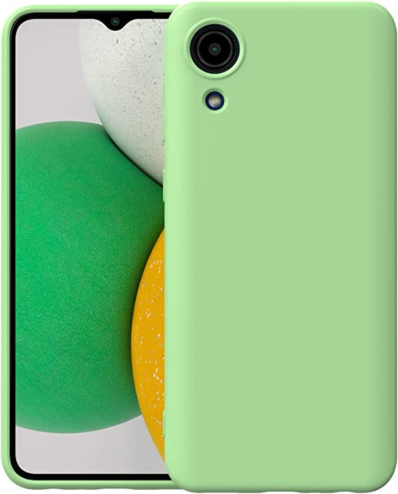 Foluu Silicone Case for Samsung Galaxy A03 Core, Liquid Gel Rubber Case with Soft Microfiber Lining Cushion Slim Hard Shell Shockproof Protective Cover for Samsung Galaxy A03 Core (Green)