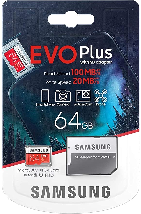 Samsung Evo Plus 2020 64GB MicroSDXC Class 10 UHS-I Flash Memory