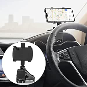 Car Phone Holder Mount, Multiple Purposes Cell Phone Stand for Car Dashboard,360 Degree Rotation Adjustable Mobile Cell Phone Clip,Suitable for iPhone,Samsung,LG,Huawei,and More