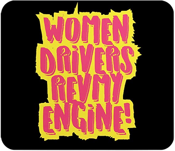 Loud Universe Women Drivers Engine Rectangular Thick Flexible Mouse Pad