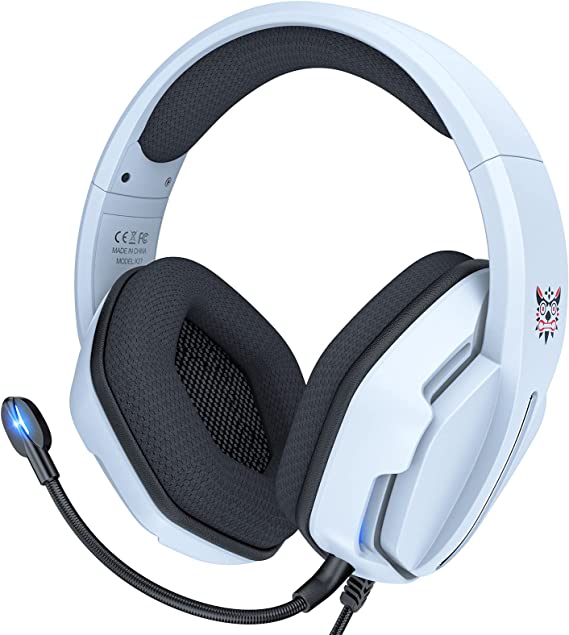 ONIKUMA X27 RGB Gaming Headset Stereo Surround Omnidirectional Noise Canceling Mic Ergonomic Design - White