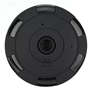 360-Degree Panoramic View Security Camera/WiFi/Msdcard/Nodvr/Mic/Speaker/Night Vision - Black