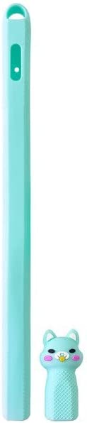 Coteetci (2-C) Pencil 2 Silicone Cover, Stylus Kitty Cartoon Pen Case For Apple Pencil 2 - Turquoise