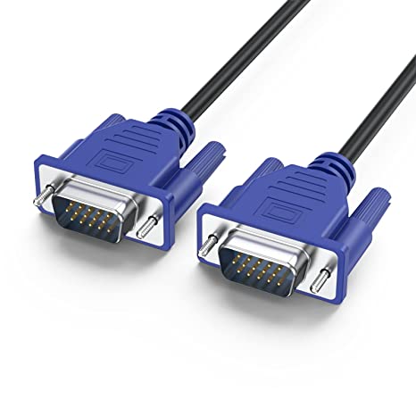 VGA to VGA Cable 6 Feet, VGA to VGA Monitor Cable 1080P Full HD Male to Male Cord HD15 for PC Laptop TV Projector