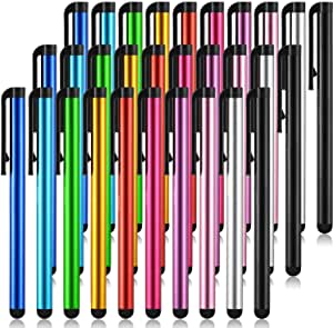 30 Pieces Stylus Pens Capacitive Slim Stylus Pens for Universal Touch Screens Devices, Compatible with iPhone, iPad, Tablet (10 Colors)