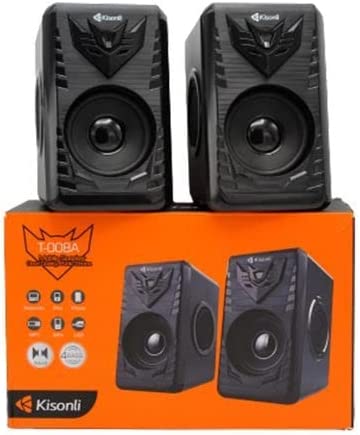 Kisonli T008A USB Speaker Computer Computer Computer Computer Computer Speaker Purelloud Sound Laptop Speaker - Black