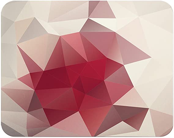 Loud Universe Pretty Red and White Geometrical Oattern Flexible Non Slip Mouse Pad