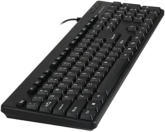 MeeTion MT-K100 USB Standard Wired Keyboard Arabic-Black