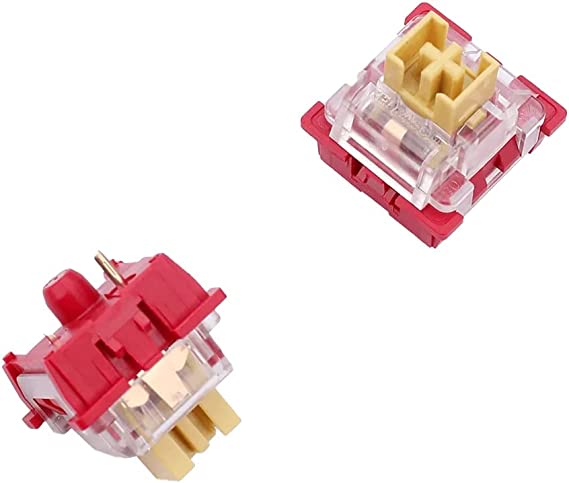 Redragon A113 Bullet-F (24 Clear Tactile Mechanical Switches) - 3 Pin Plate Mounted - Equivalent Blue -Hot Swappable - 50 Million Click | (24 pcs Switches + Keycap + Switch Puller)