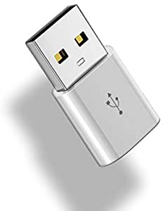 Micro USB Female to USB Male Adapter - Micro USB to USB 2.0 Adapter for Charging and Transfer Files, Compatible with All Micro USB Cables (White)