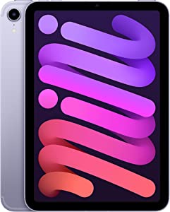 New 2021 Apple iPad mini (8.3-inch, Wi-Fi + Cellular, 64GB) - Purple (6th Generation)