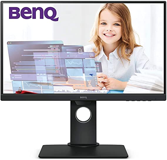 BenQ GW2480T 24 inch (60.1 cm) 1080p IPS Eye-Care Monitor, Height Adjustment, HDMI, Brightness Intelligence, Low Blue Light, Flicker-Free, in-Built Speaker
