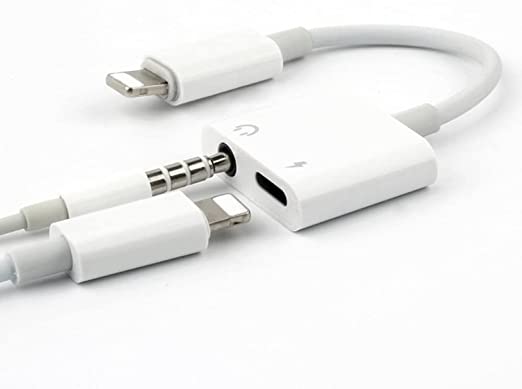 Lightning Adapter 2 In 1 Audio and 3.5mm AUX Jack Headphones Splitter and Converter For apple iPhone/7/8/X/XS /XR