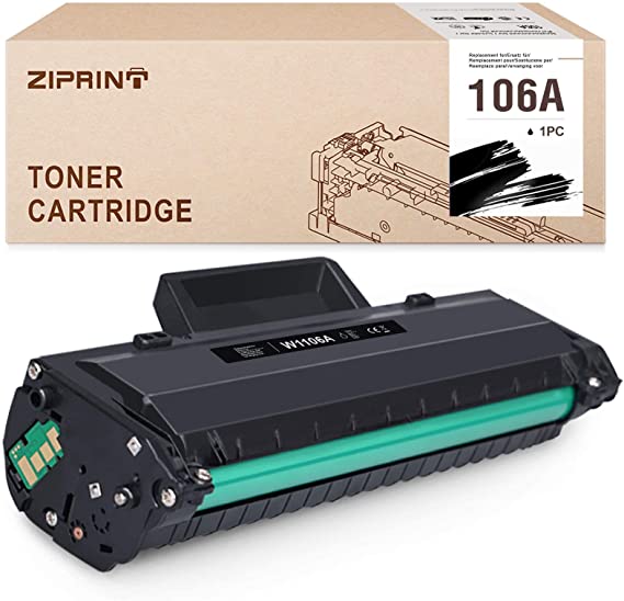 ZIPRINT (With Chip) 106A Compatible with HP 106A W1106A Toner for HP Laser MFP 135wg MFP 135w MFP 135a 135r MFP 137fnw 137fwg HP Laser MFP 107a 107w 107r Toner (1 Black)