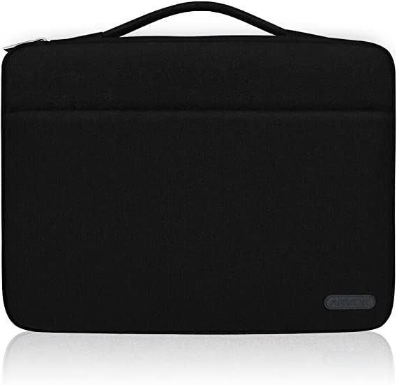 Arvok 15 15.6 16 Inch Water-resistant Canvas Fabric Laptop Sleeve With Handle & Zipper Pocket/Notebook Computer Case/Ultrabook Tablet Briefcase Carrying Bag For Acer/Asus/Dell/Lenovo/HP/Samsung/Sony