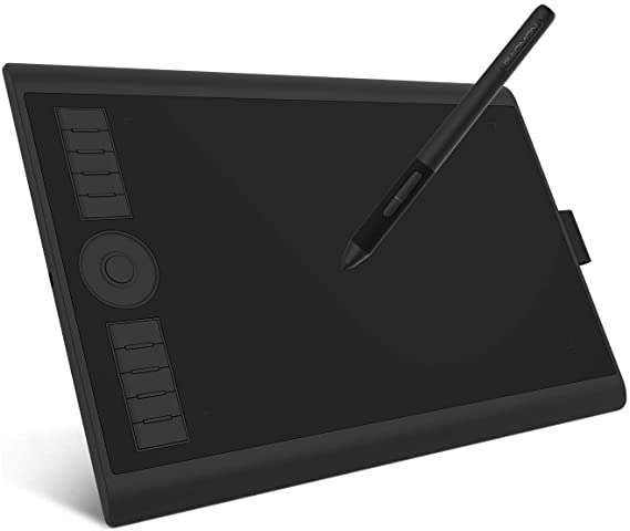 GAOMON M10K PRO 10×6.25 Inches Graphics Drawing Tablet with 8192 Levels Pressure Sensitivity Battery-Free Stylus, Support OTG Function, Windows/Mac/Android OS Compatible
