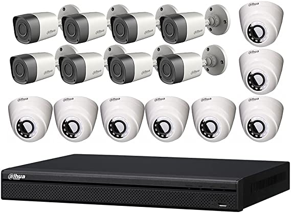 Dahua Technologies Outdoor HD Indoor Day Night Security Camera with Mobile Viewable Recorder (Pack of 16)