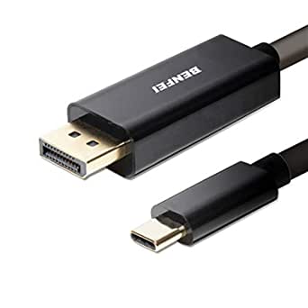 USB C(Thunderbolt 3) to DisplayPort 4K@60Hz 1.8M/6 ft Cable, BENFEI USB 3.1 (USB-C) to DP Display Port Adapter Male to Male Gold-Plated Cord