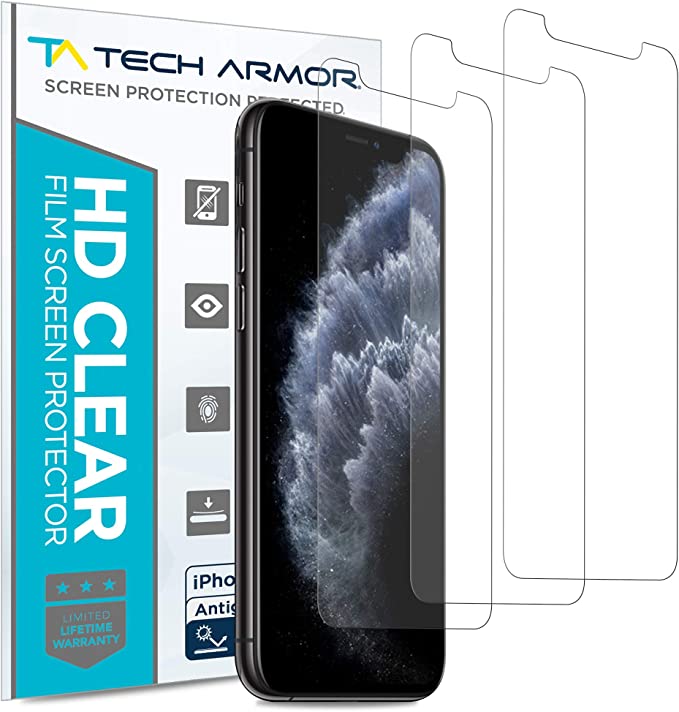 Tech Armor Matte Anti-Glare/Anti-Fingerprint Film Screen Protector for New Apple iPhone 11 Pro/iPhone X/iPhone Xs - Case-Friendly, 3D Touch Accurate Designed for 2019 Apple iPhone 11 Pro [3-Pack]