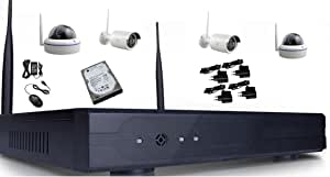 4 IP Wireless Security Cameras with Wireless NVR Network Device with Router Feature and 750G HDD , 2724313521813