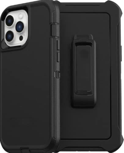 Defender Series Screenless Edition Case Compatible with Otterbox Defender Series for iPhone 13 Pro Max & iPhone 12 Pro Max - Black,Multi-Layer Defense.