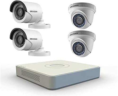 Hikvision kit of four cameras with 1 mega pixel camera with 4-channel recording