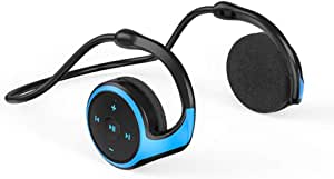 Lixada A-23 Wireless Sweat Proof Headphones Bluetooth 5.0 Music Earphone Sports Running Headset USB Charging HD Call with Noise Reduction Microphone for Driving Cycling Running Gym