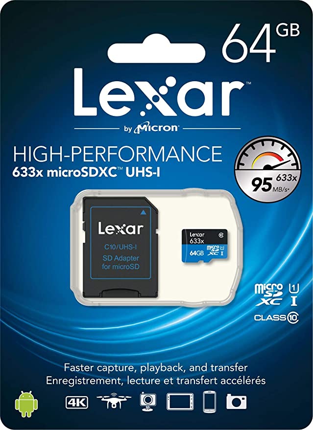 LEXAR 64 GB Memory Card For Mobile Phones - Micro SD Cards - LSDMI64GBBEU633A REV