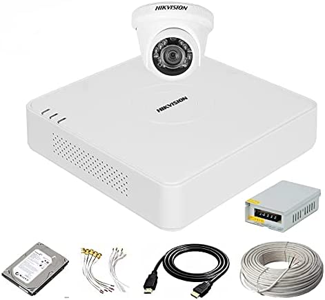 HIKVISION 4 Channal Turbo HD DVR 1080p 1Pcs,Indoor Camera 2 MP 1Pcs,500 GB Hard Disk,Full Combo Set