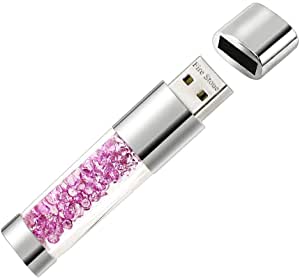 Lovely Diamond USB 2.0 Flash Drive Data Storage Memory Stick USB Stick Pendrive Gift (16GB, Purple)