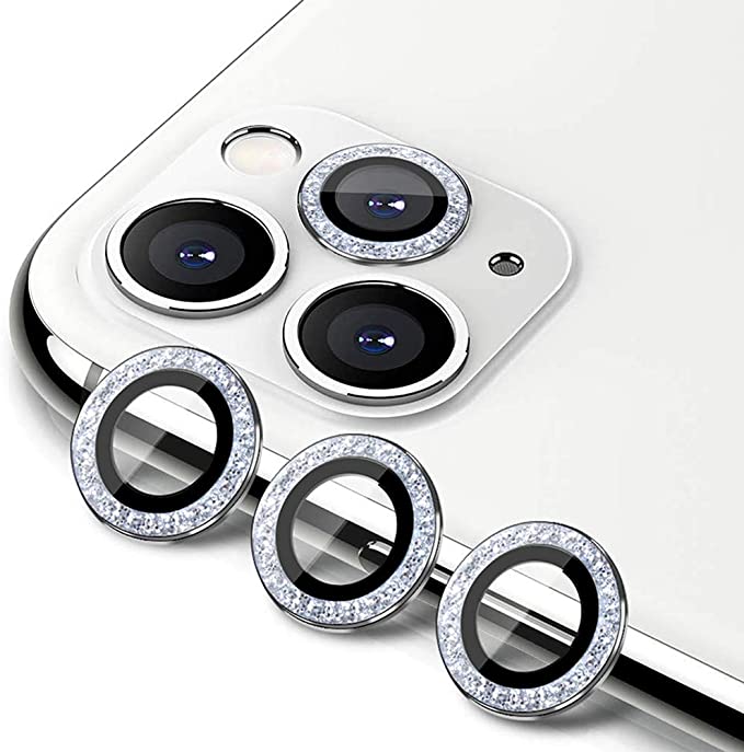 [3 Pack] Tiietone for iPhone 11 Pro & iPhone 11 Pro Max Camera Lens Protector,9H Tempered Glass HD Anti-Scratch [Metal Frame] Case Friendly Lens Screen Cover Film