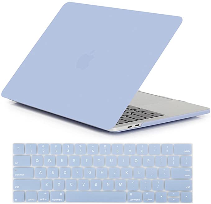 Se7enline MacBook Pro 13 Case Plastic Hard Shell Case Cover for MacBook Pro 13-inch A1706/A1708 2016/2017 with/Without Touch Bar and Touch ID with Keyboard Cover Set (Serenity Blue)