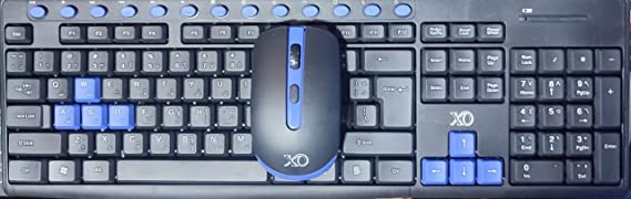 XO Wireless Mouse and Keyboard X400 for PC Laptop and TV Screens