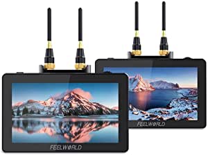 FEELWORLD FT6 FR6 5.5 Inch Wireless Video Transmission DSLR Camera Field Monitor Built in Transmitter and Receiver System Long Range 800ft Low Latency 0.07s Touch 3D LUT HDR 4K HDMI Director