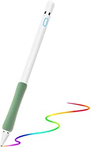 DOGAIN Stylus Pens for Touch Screens, Active Pencil for iPad, Fine Point Stylus Digital Pen with Green Grip for Drawing/Writing/Playing, Compatible with iOS/Android and Other Tablets