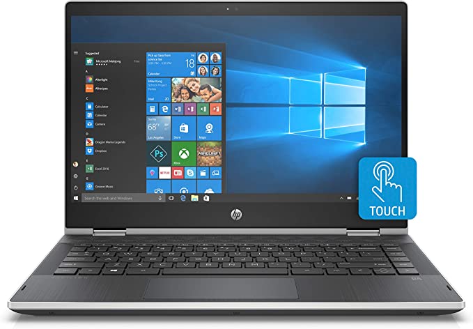 HP Pavilion x360 2-in-1 14" Laptop Intel Core i3 8GB SDRAM 128GB SSD Ash Silver Keyboard Frame, Natural Silver