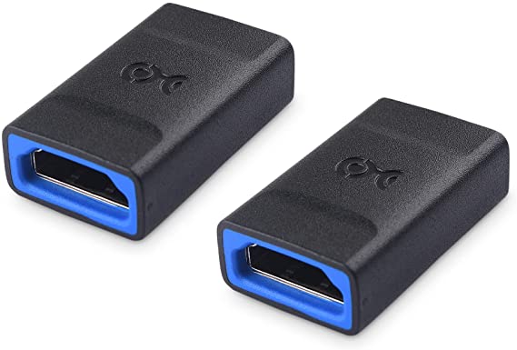 Cable Matters 2-Pack 8K HDMI Coupler (HDMI Female to Female Adapter) in Black - 4K 120Hz and 8K 60Hz Compatible