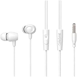 Set Of 2 Celebrat Fly-1 Stereo Bass Wired Earphone With Microphone - White